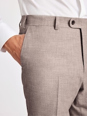 MOSS Natural Italian Tailored Fit Wool Cotton Trousers - Image 2 of 3