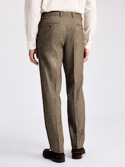 MOSS Tailored Fit Gold Herringbone Tweed Trousers - Image 2 of 3