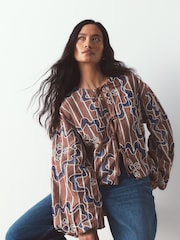 Neutral Stripe Cornelli Embroidered Bomber Jacket - Image 1 of 6