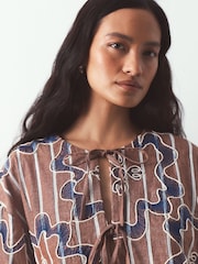 Neutral Stripe Cornelli Embroidered Bomber Jacket - Image 5 of 6