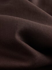 Schokoladenbraun - Tie Front Linen Bomber Jacket - Bild 3 von 3