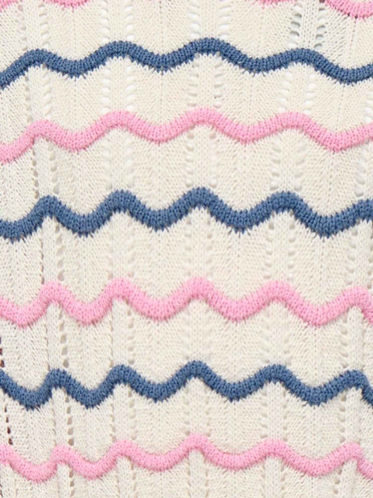 ONLY KIDS Round Neck Stripe White Jumper - Image 3 of 3