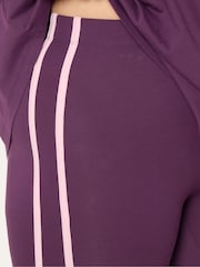 Yours Curve Red Side Stripe Leggings - Image 4 of 5