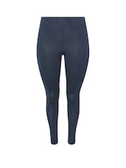 Yours Curve Blue Side Stripe Leggings - Image 5 of 5