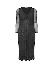 Yours Curve London Glitter Gathered Dress - Slika 5 iz 5
