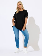 Top Yours Curve com detalhe de punho brilhante - Imagem 3 de 5