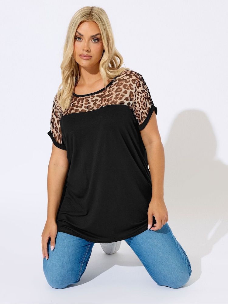 Top Yours Curve Animal Sheer Yoke - Imagem 1 de 5