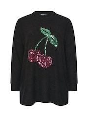 Yours Curve Black Cherry Jumper - Image 5 of 5