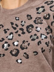 Long Tall Sally Brown Embellished Animal Placement Jumper - Image 4 of 5