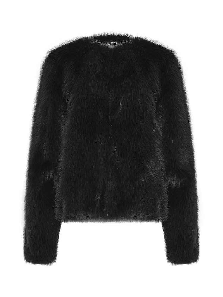 Long Tall Sally Black Faux Fur Jacket - Image 5 of 5 Long Tall Sally Black Faux Fur Jacket - Image 5 of 5