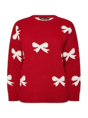 Yours Curve Natural Limited Bow Jumper - Image 4 of 5