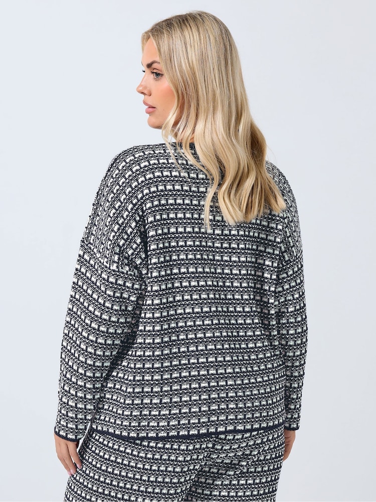 Yours Curve Blue Limited Boucle Cardigan - Image 2 of 5