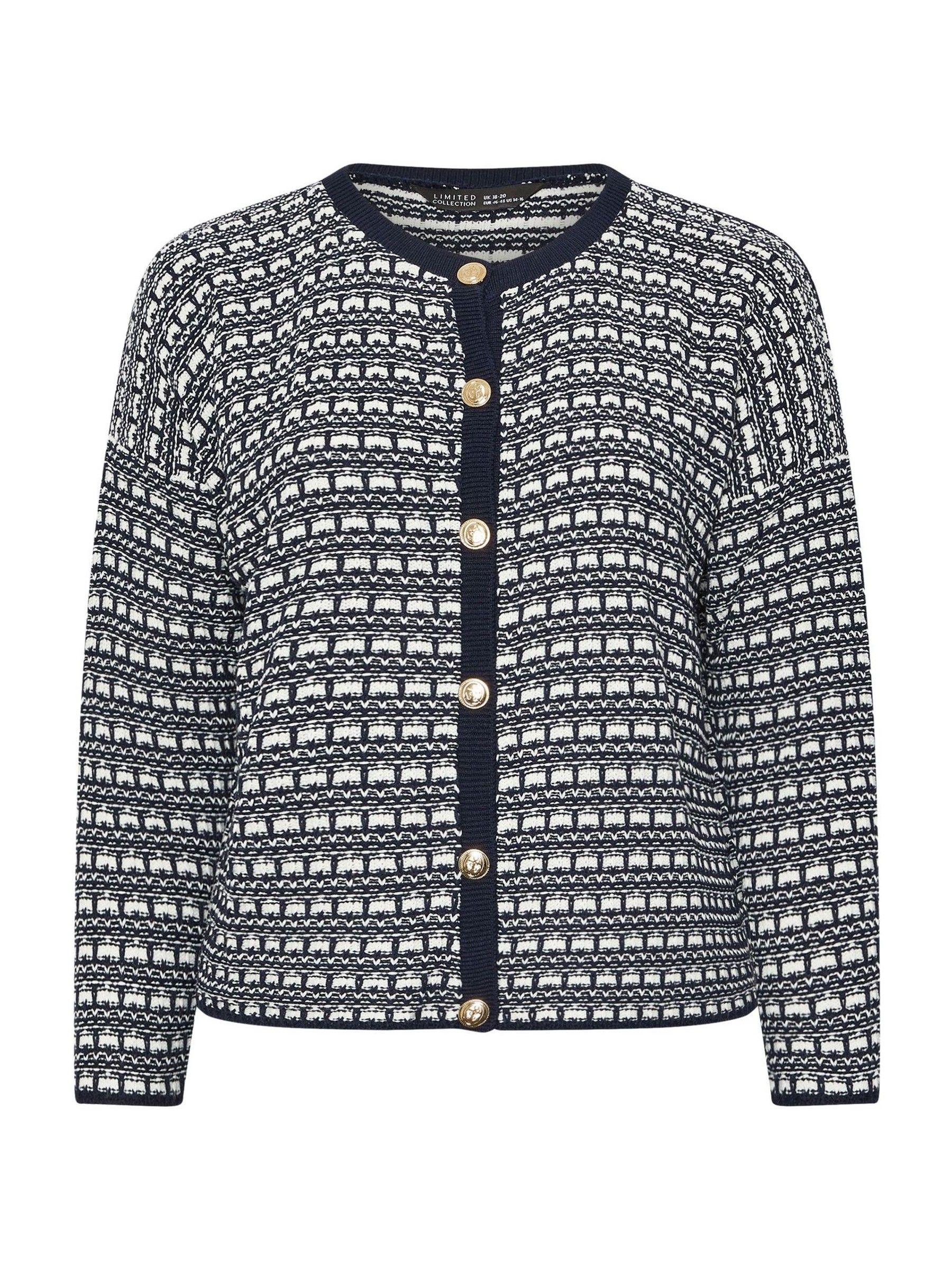 Buy Yours Curve Blue Limited Boucle Cardigan from Next USA