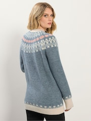 Long Tall Sally Blue Fairisle Jumper - Image 3 of 5