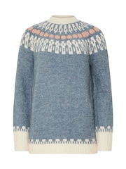 Long Tall Sally Blue Fairisle Jumper - Image 5 of 5