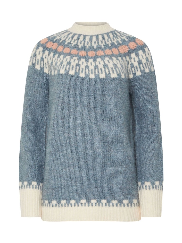 Long Tall Sally Blue Fairisle Jumper - Image 5 of 5