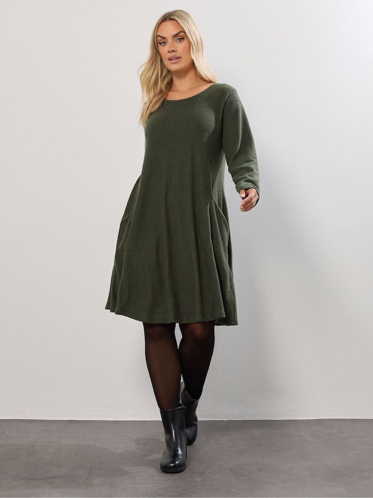 Yours Curve Drape com bolso Dress - Imagem 2 de 5