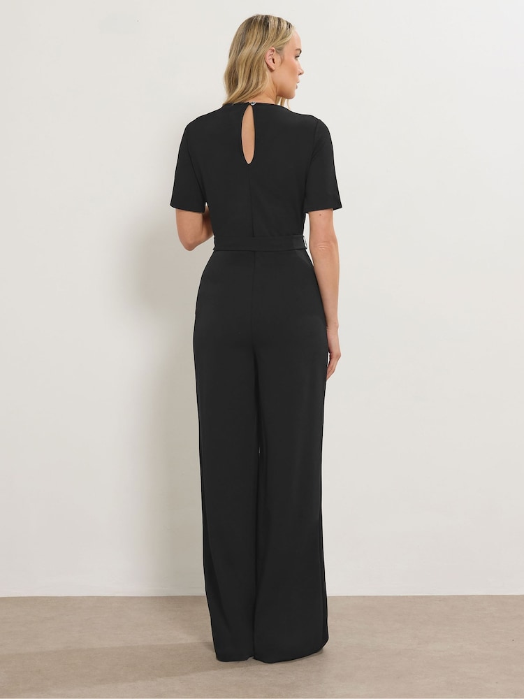 Long Tall Sally Black Belted Jumpsuit - Image 2 of 5