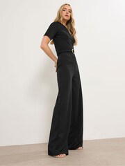 Long Tall Sally Black Belted Jumpsuit - Image 3 of 5