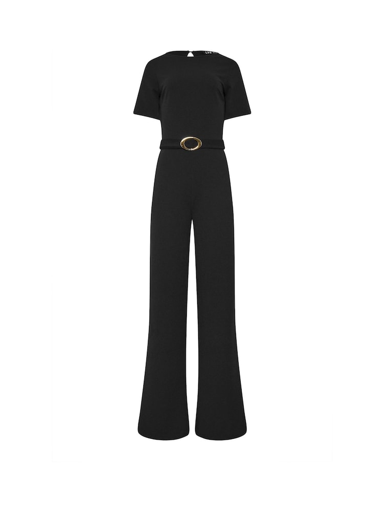 Long Tall Sally Black Belted Jumpsuit - Image 5 of 5 Long Tall Sally Black Belted Jumpsuit - Image 5 of 5