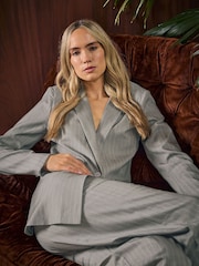 Long Tall Sally Grey Pinstripe Blazer - Image 2 of 9
