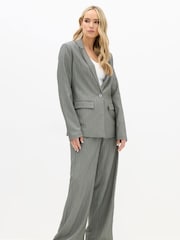 Long Tall Sally Grey Pinstripe Blazer - Image 5 of 9