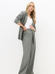 Long Tall Sally Grey Pinstripe Blazer - Image 6 of 9