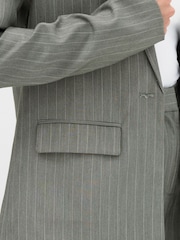 Long Tall Sally Grey Pinstripe Blazer - Image 8 of 9