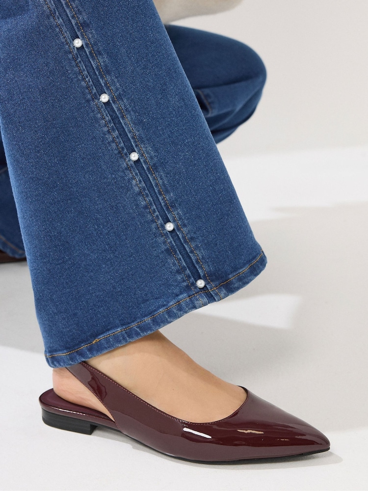 Long Tall Sally Blue Pearl Side Detail Jeans - Image 6 of 6