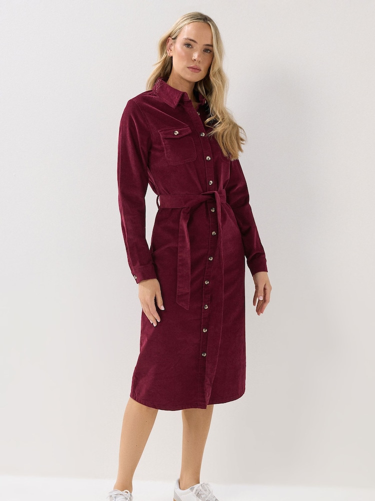 Long Tall Sally Purple Cord Shirt Dress - Image 1 of 5 Long Tall Sally Purple Cord Shirt Dress - Image 1 of 5