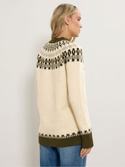 Long Tall Sally Natural Fairisle Jumper - Image 3 of 5