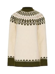 Long Tall Sally Natural Fairisle Jumper - Image 5 of 5