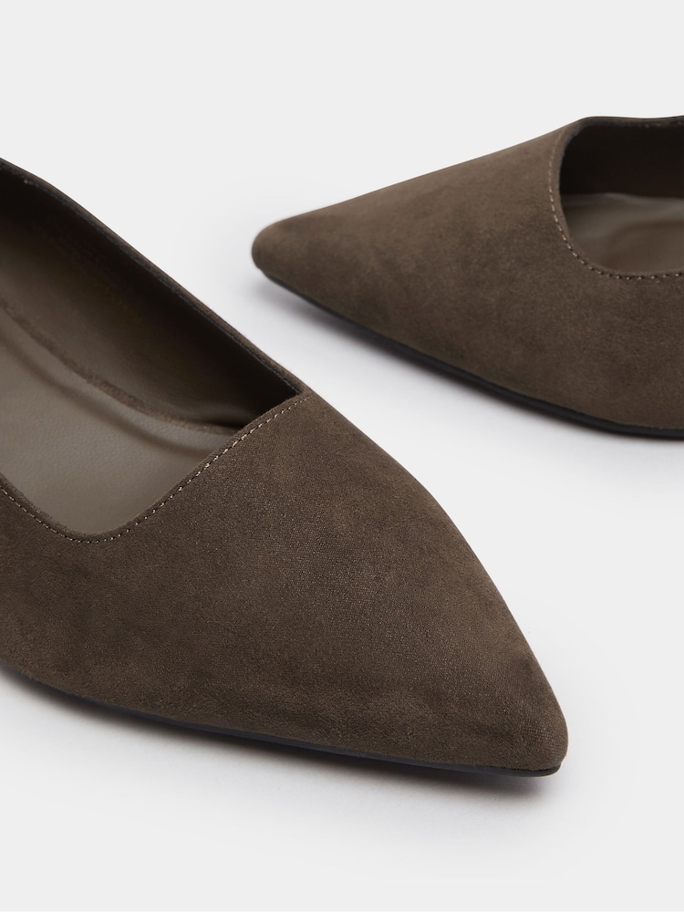 Castanho - Sapatos Long Tall Sally de salto alto e bloco micro Court - Imagem 4 de 4