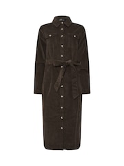 Long Tall Sally Brown Cord Shirt Dress - Image 5 of 5