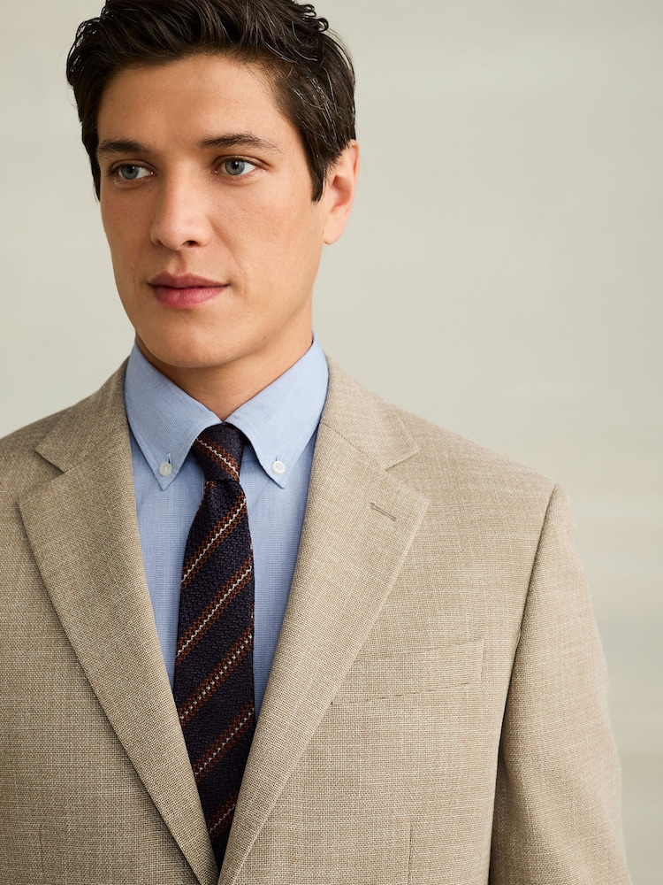 Stone Regular Fit Smart Textured Blazer - Image 1 of 9