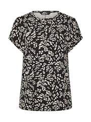 Yours Curve Black Raglan T-Shirt - Image 5 of 5