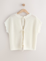 Ecru Cream Shell Pattern Tank Cover-Up - Image 7 of 10