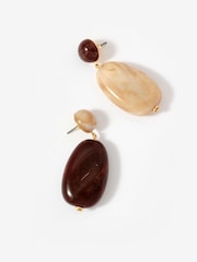 Mint Velvet Cream Resin Drop Earrings - Image 2 of 4