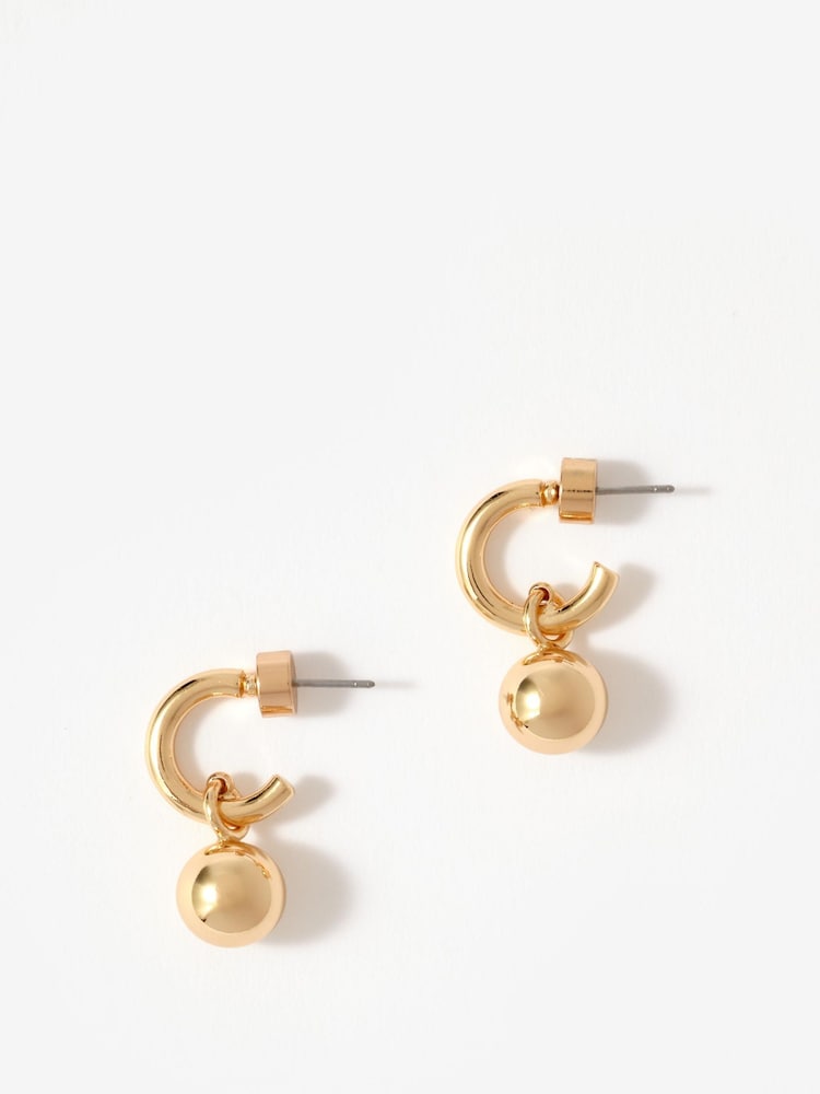 Mint Velvet Gold Tone Hoop Earrings - Image 1 of 4