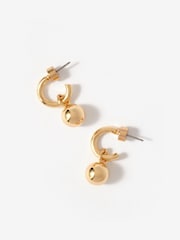 Mint Velvet Gold Tone Hoop Earrings - Image 2 of 4