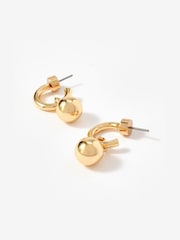 Mint Velvet Gold Tone Hoop Earrings - Image 3 of 4