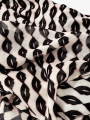 Mint Velvet Blue Lip Print Lightweight Scarf - Image 3 of 3