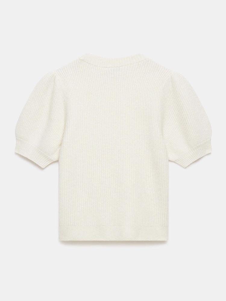 Mint Velvet White Cream Flower Knit Top - Image 7 of 7