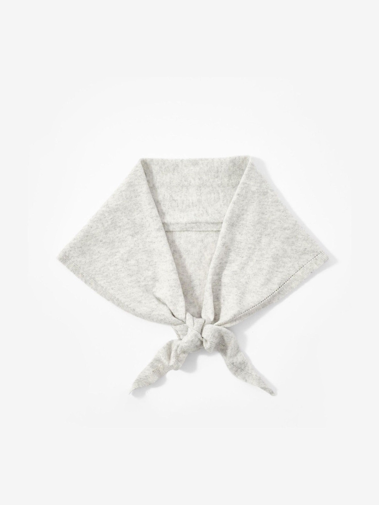 Mint Velvet Grey Cotton Blend Triangle Knit Scarf - Image 1 of 3 Mint Velvet Grey Cotton Blend Triangle Knit Scarf - Image 1 of 3