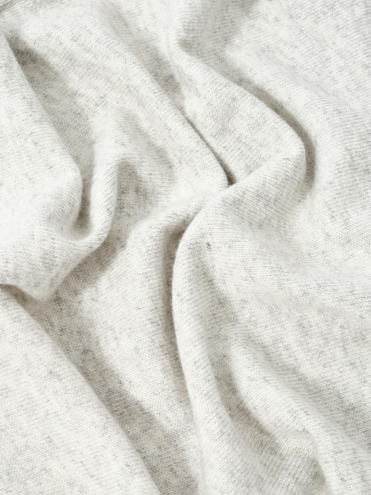 Mint Velvet Grey Cotton Blend Triangle Knit Scarf - Image 3 of 3 Mint Velvet Grey Cotton Blend Triangle Knit Scarf - Image 3 of 3