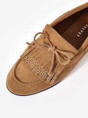 Mint Velvet Natural Melba Neutral Suede Loafers - Image 5 of 5