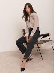 Mint Velvet Natural Statement Collar Shirt - Image 6 of 8