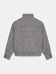 Mint Velvet Black Textured High Neck Jacket - Image 8 of 8