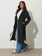 Preto - Casacos PixieGirl Petite Wrap Belted - Imagem 1 de 5
