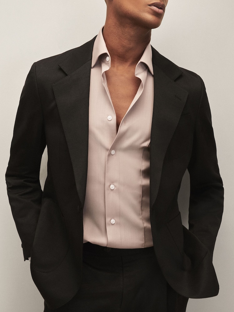 Reiss Black Waltz Reiss | Royal Ballet Notch Blazer - Image 1 of 8 Reiss Black Waltz Reiss | Royal Ballet Notch Blazer - Image 1 of 8